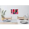 Kleurvakken - Recht - Rond - Abstract Muursticker klein -eettafel