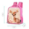 Hertje - Ogen - Stippen - Bloemen Kinderrugzak - Roze middel -productfoto_formaten