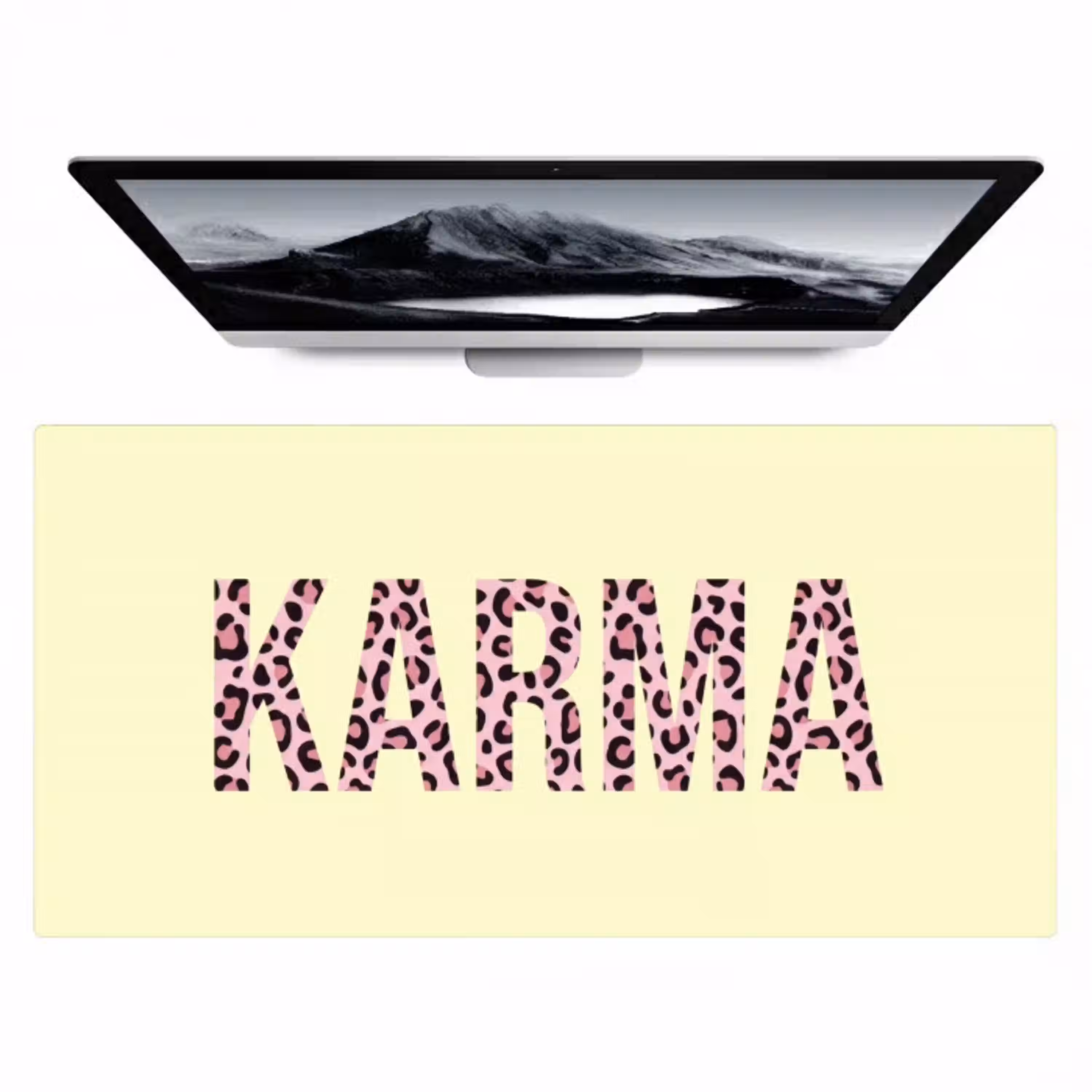 Karma - Luipaardprint - Geel Muismat XXL klein -zzz3d