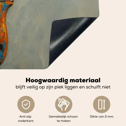 Verf - Kwast - Schilderij Inductie beschemer met haakjes klein -ky-onderkant-nl