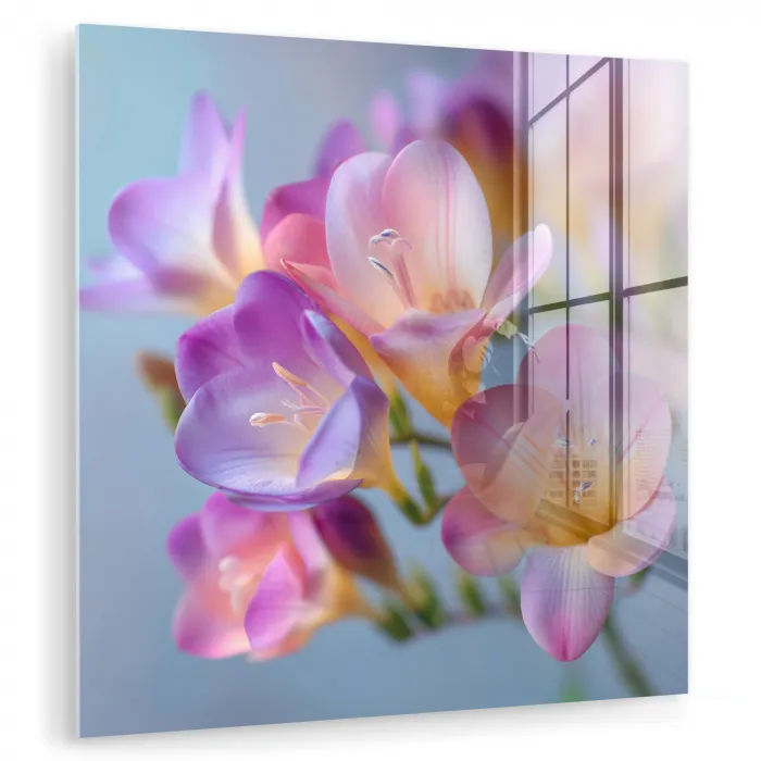 Bloemen - Paars - Overloop - Meeldraden plexiglas 5mm klein -zzzproduct_nieuw