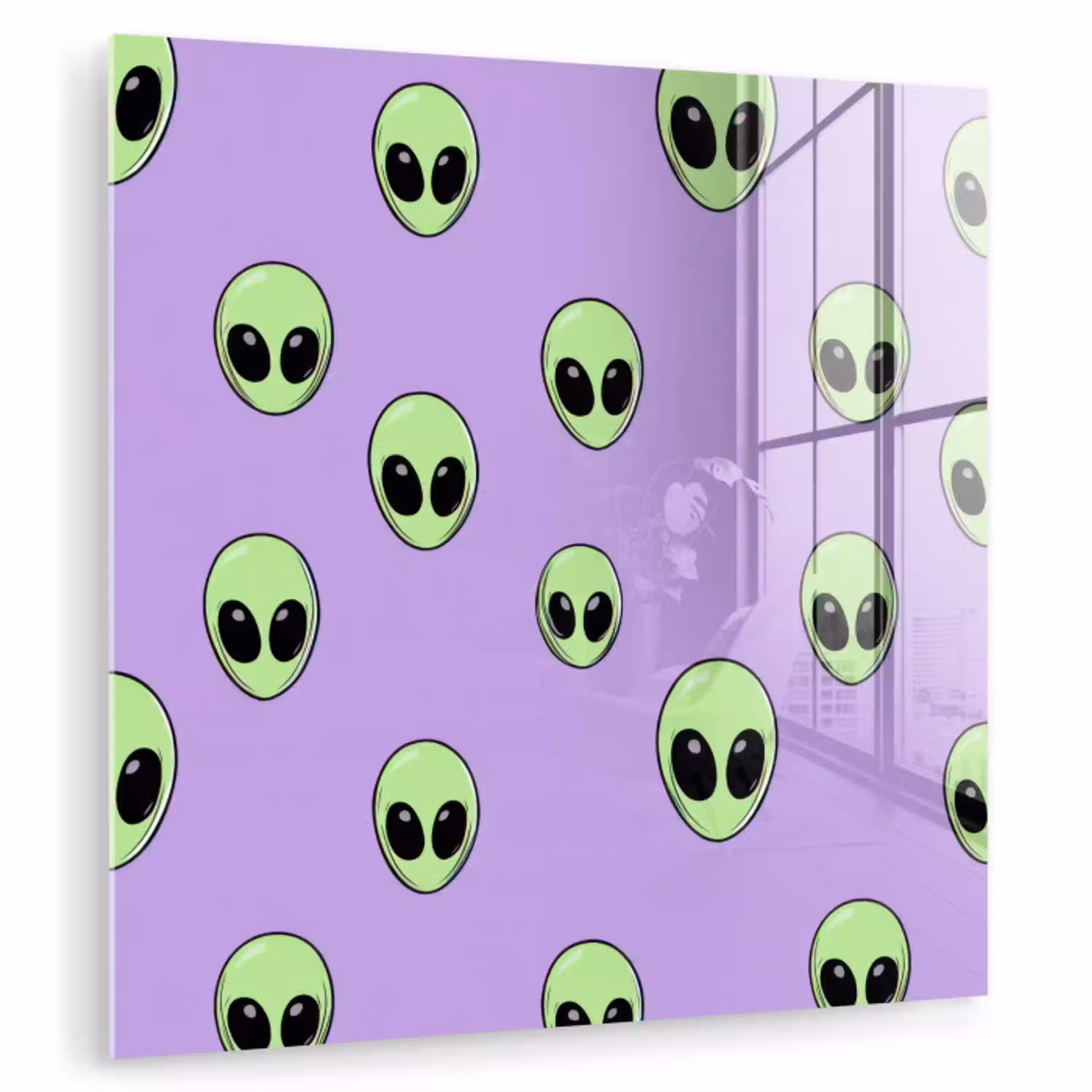Alien - Retro - Lila plexiglas 5mm klein 11 -zzzproduct_nieuw