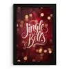 Jingle - Bells - Kerst - Rood fotolijst zwart zonder passe partout klein -3d
