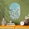 Stengels - Bloemen - Lucht - Wit Wandcirkel Ovaal Forex klein -sfeer2