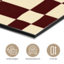 Retro - Patroon - Bruin aluminium wit klein 46 -closeup_NL