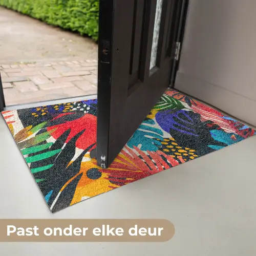 Bladeren - Vormen - Abstract - Kleurrijk Deurmat klein -USP_NL
