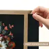 Hout - Vaas - Kleuren - Bloemen Light Box met batterij (Wandlamp) middel -USP_websiteprintNL