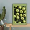 Appels - Groen - bladeren canvas 2cm klein -sfeer4