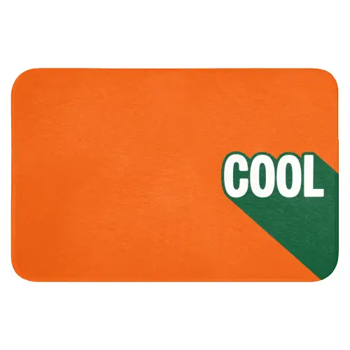 Cool - Oranje - Groen Badmat klein -3d