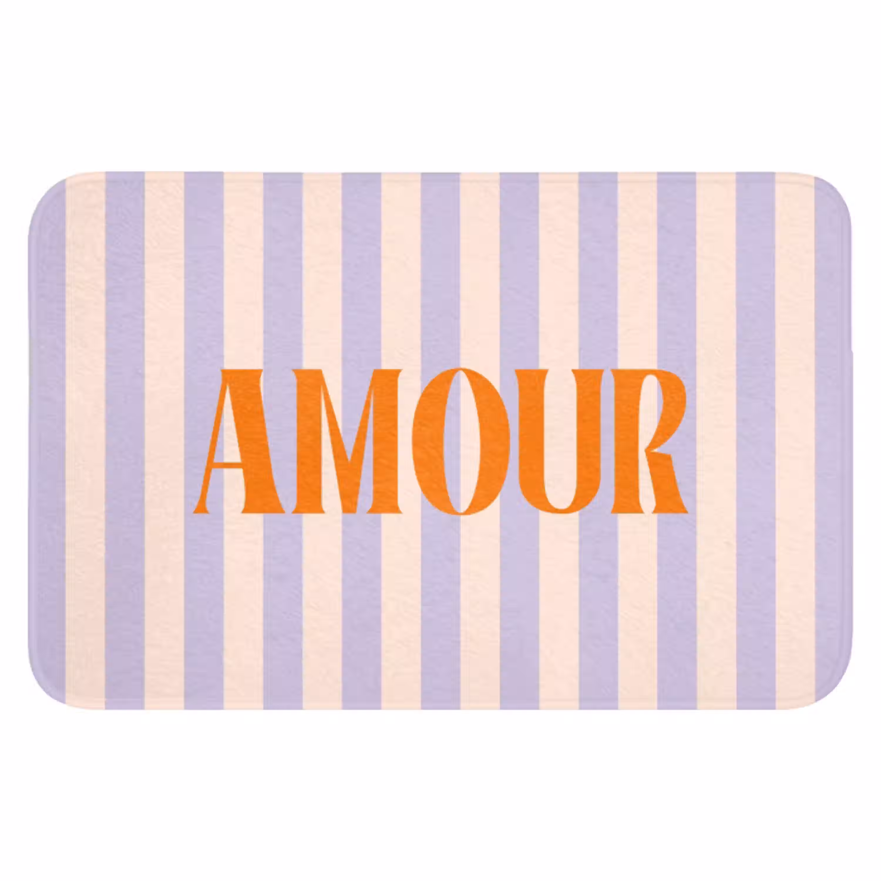 Lila - Oranje - Strepen - Amour WCmat klein -3d
