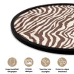 Zebra - Patroon - Zwart - Wit Fotolijst rond zonder passe partout klein 856 -closeup_NL