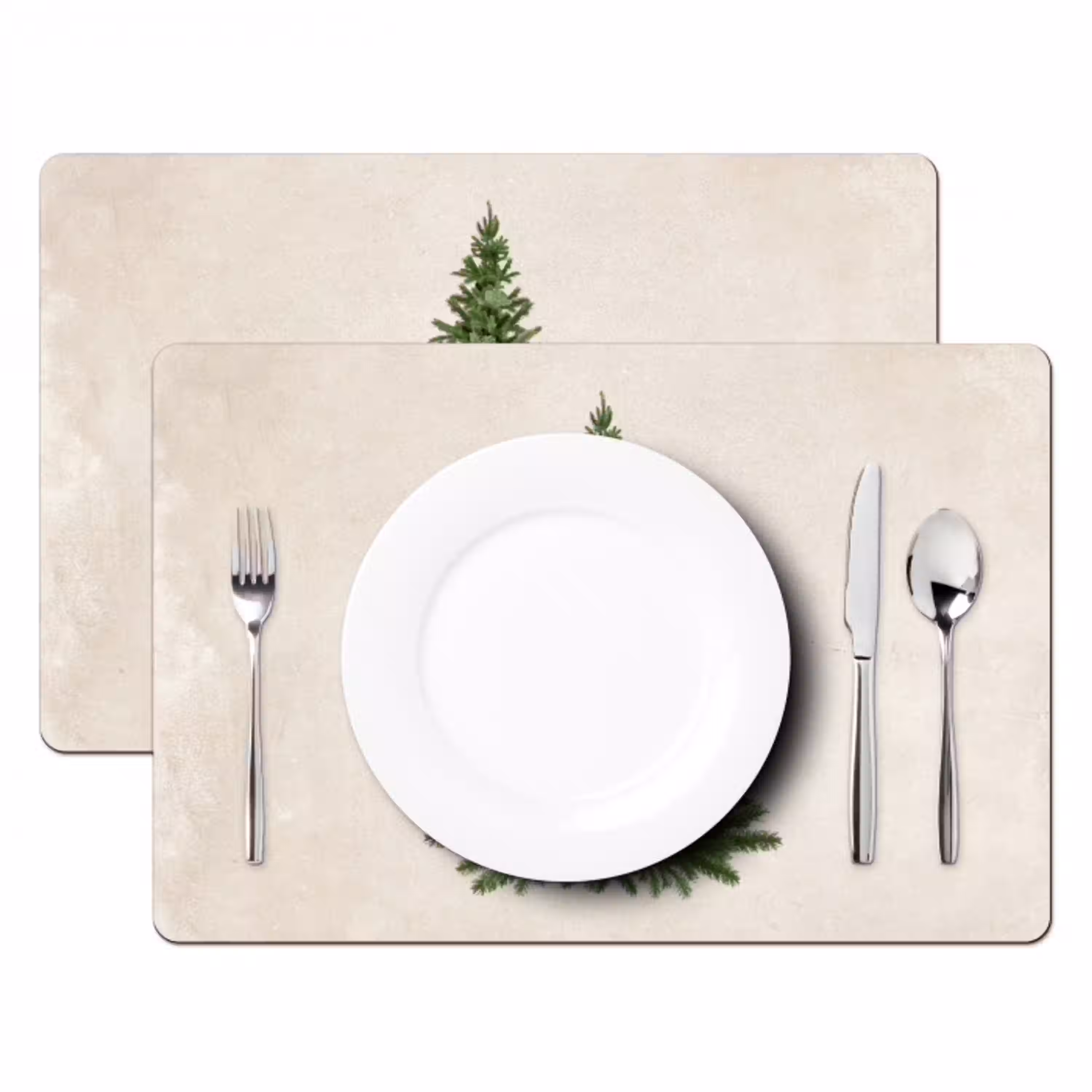 Kerstboom - Groen - Kerstmis - Feestdagen Placemat vinyl groot -zzsfeer2_Kitchenyeah-website