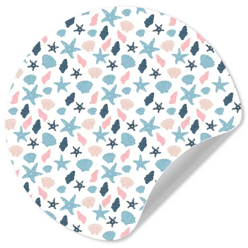 Klein - Oceaan - Rif - Multi Wandcirkel behangsticker klein 186 -3d