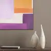 Vlakken - Abstract - Rechthoekig - Oranje PET vilt klein -sfeer6_closeup