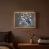 Kerstbal - Versierd - Blauw Light Box met batterij (Wandlamp) middel -sfeer4