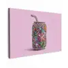 Frisdrankblikje - Bloemenpatroon - Edelstenen - Kleurrijk canvas 2cm klein -z3d