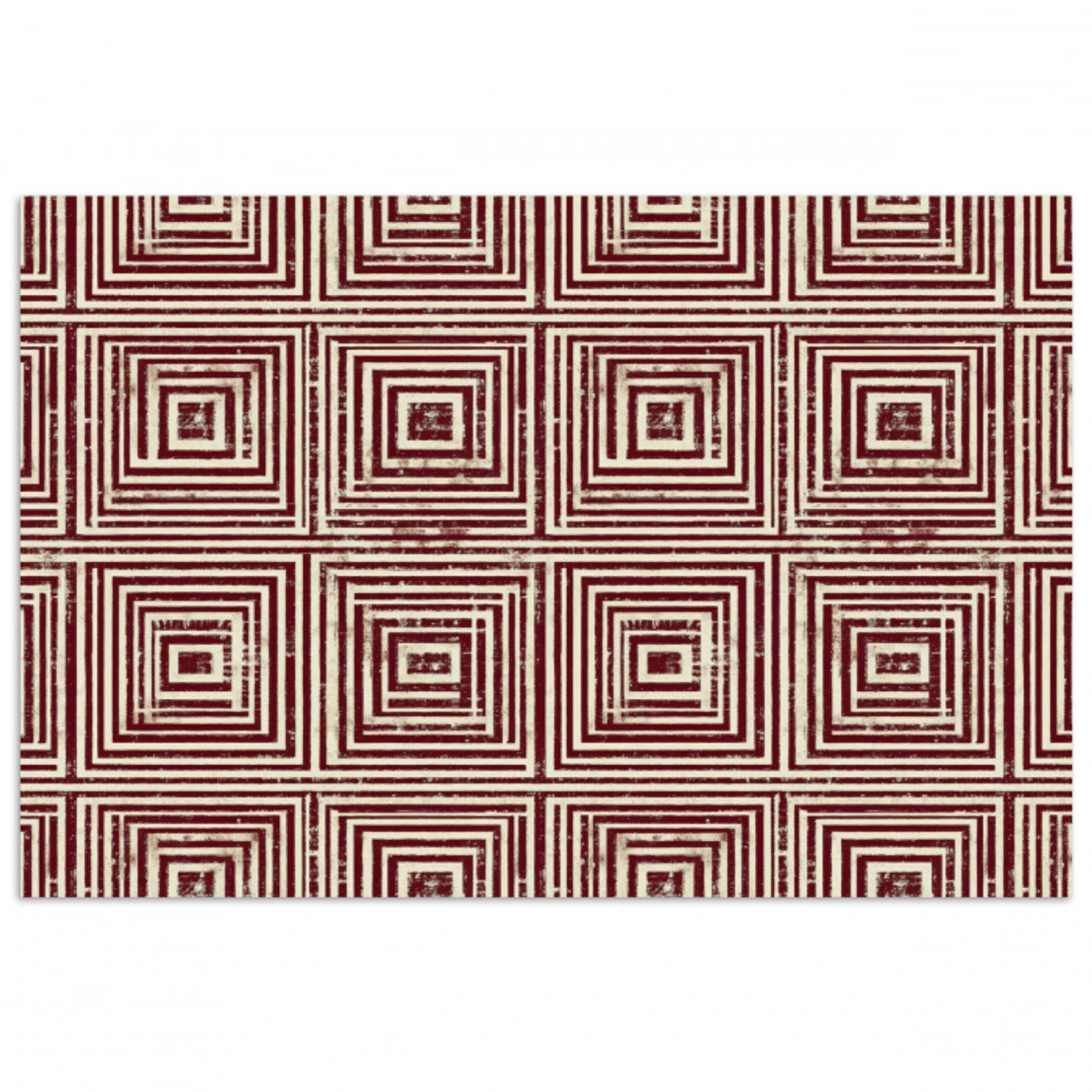 Geometrisch - Patroon - Rood poster papier klein 62 -3d