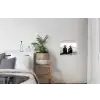 Vrouwen - Zonnehoed - Strand - Zwart - Wit textielposter latten blank klein -woonkamer