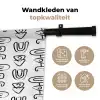 Symbolen - Zwart - Wit Wandkleed katoen klein 269 -sfeer2