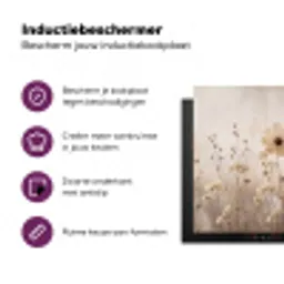 Wilde bloemen - Botanisch - Vintage - Natuur - Rustiek Inductie beschermer vinyl 3mm klein -zzzzzzz-cc-usp