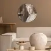 Klassiek - Marmer - Wijn Akoestische PET Vilt - Rond klein -sfeer1
