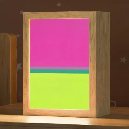 Strepen - Modern - Kleurrijk Light Box met kabel (Kinderlampje) klein -zzz_3d_website