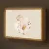 Jongen - Beige - Minimalistisch - Voetbal Light Box met batterij (Wandlamp kind) middel -z3d_website
