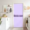 Mucho amor - Paars - Gelaagde letters deurposter klein -sfeer5