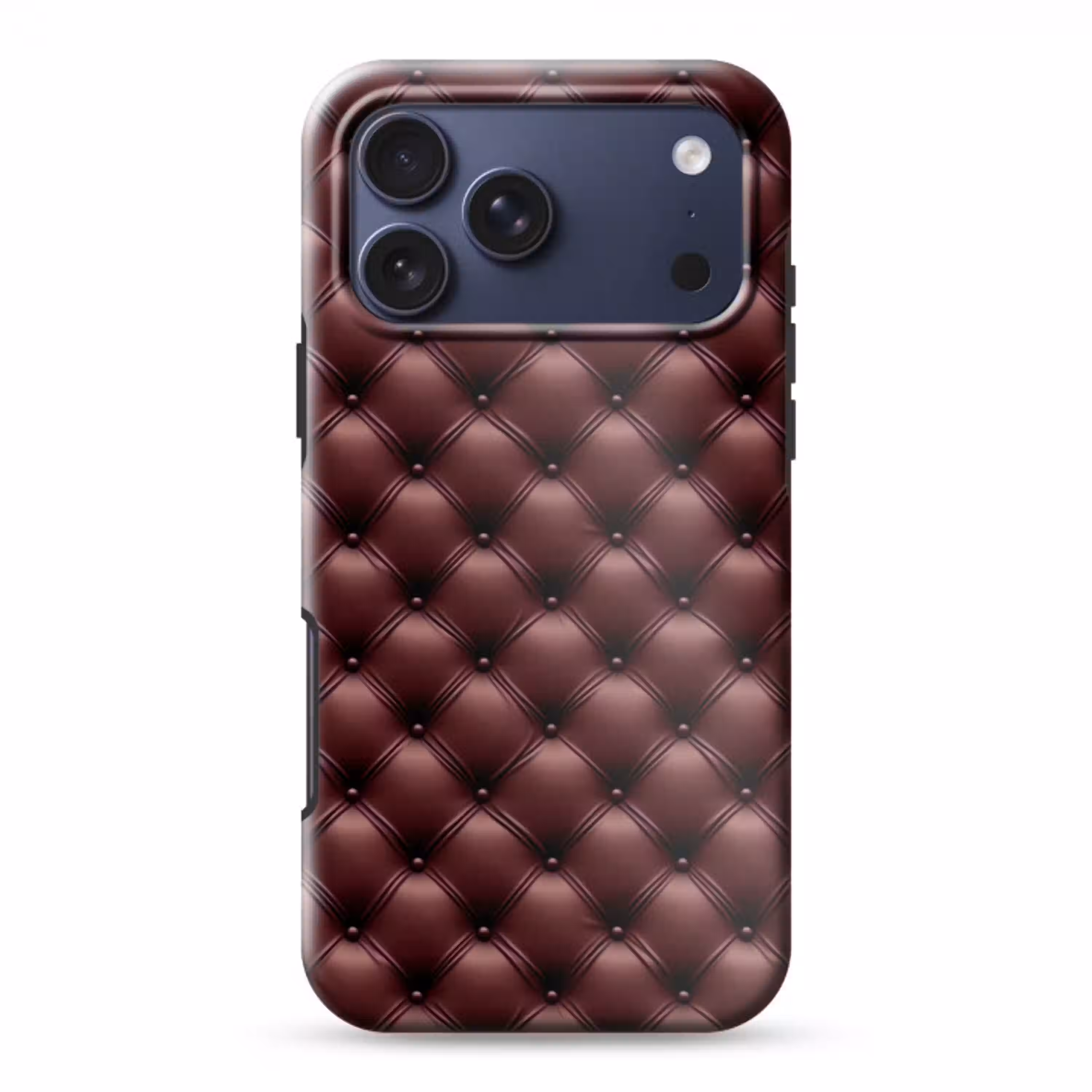 Leer - Patroon - Bordeaux Toughcase MagSafe Apple iPhone 17 Pro Max klein 1019 -3d