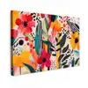 Bloemen - Bladeren - Abstract - Kleurrijk canvas 2cm klein -z3d