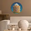 Pannenkoeken - Steentjes - Glitter - Slagroom Akoestische PET Vilt - Rond klein -sfeer1