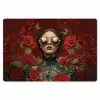 Bloemen - Dieprood - Zonnebril - Vrouw Placemat vinyl groot -zzsfeer1_Kitchenyeah-website