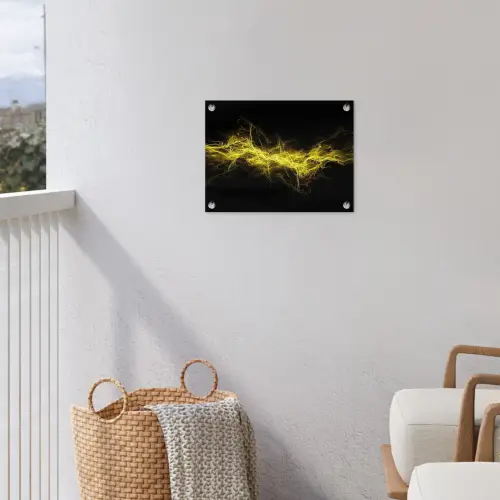Gaming - Elektriciteit - Geel - Energie tuinposter los doek klein -sfeer8
