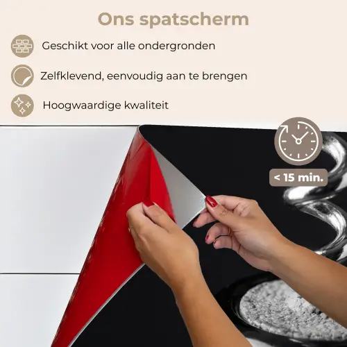 Kurkentrekker - Wijn - Zwart - Wit keuken achterwand spatscherm klein -spatscherm_NL