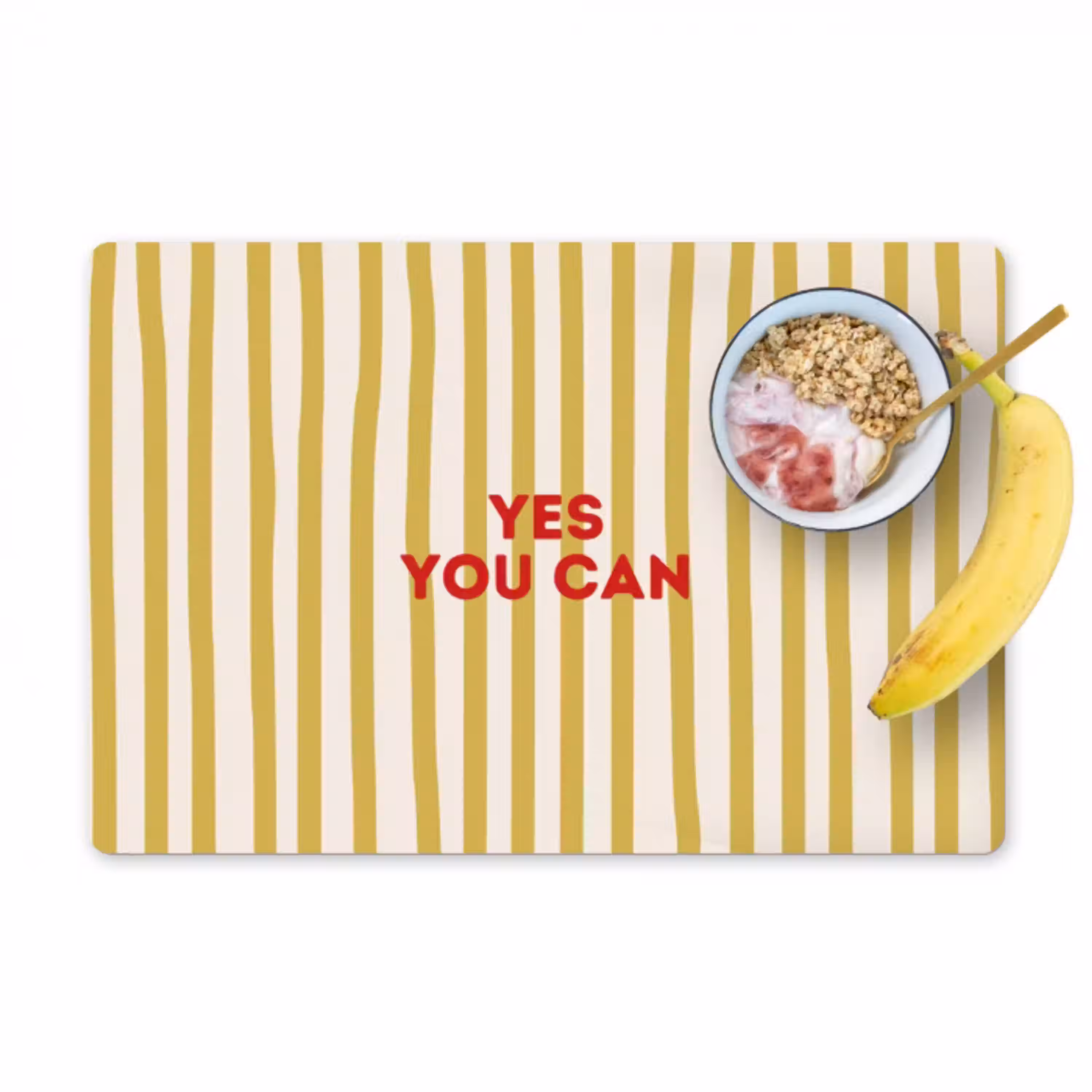Strepen - Abstract - Yes you can - Rood Placemat vinyl groot -zzzproduct_Kitchenyeah-website