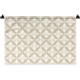 Patroon - Klassiek - Beige Wandkleed katoen klein 269 -zz3d
