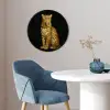 Panter - Realistisch - Bruin Fotolijst rond zonder passe partout klein -sfeer2
