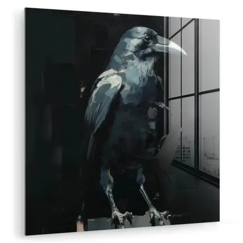 Raaf - Vogels - Zwart plexiglas 5mm klein -zzzproduct_nieuw