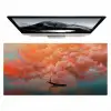 Zee - Boot - Wolken - Oranje Muismat XXL klein -zzz3d