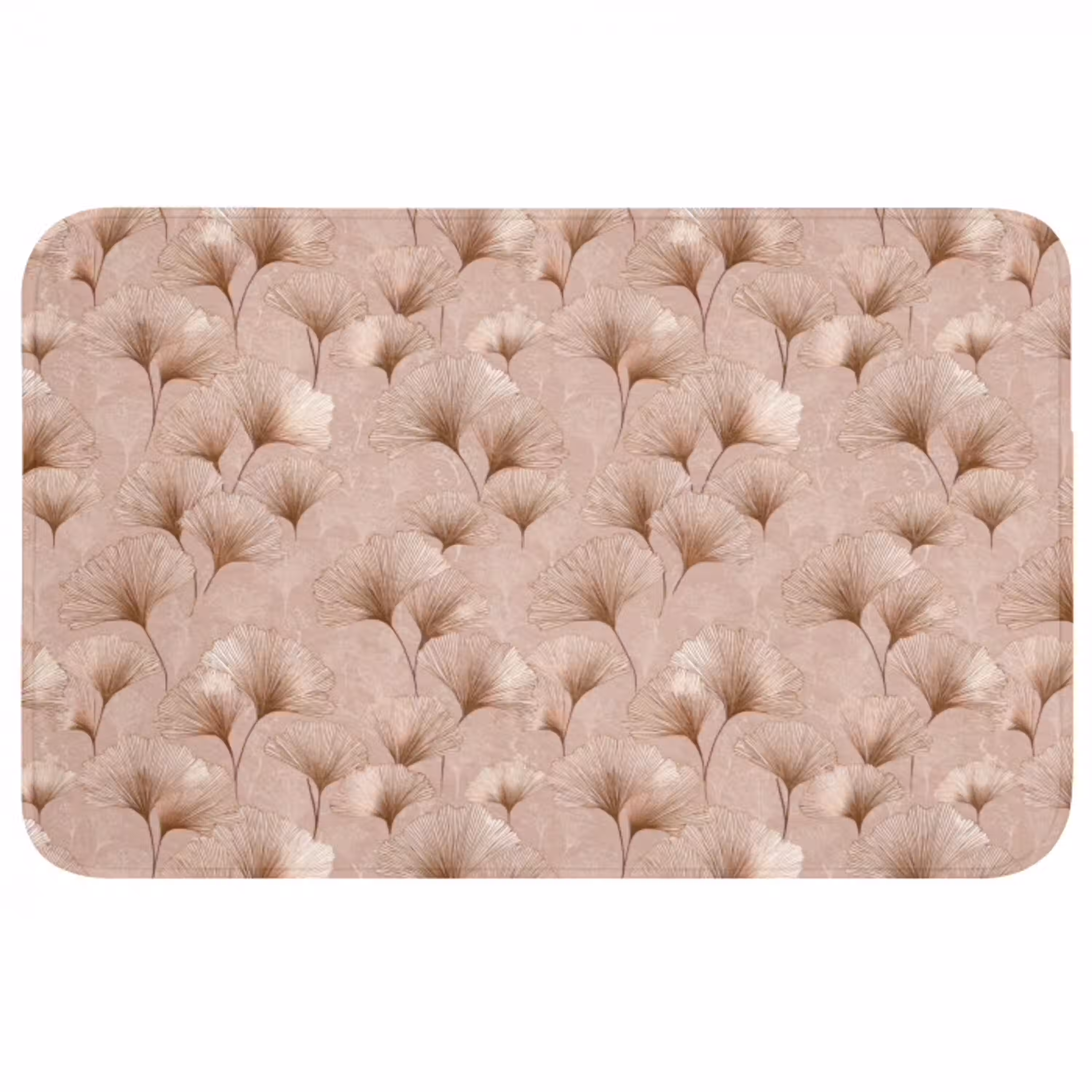 Ginkgo - Patroon - Roze Badmat middel 997 -3d