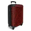 Rode achtergrond met abstracte zwarte lijnen NBS - Handbagage koffer - Kinderen Unisex middel -productfoto_3d