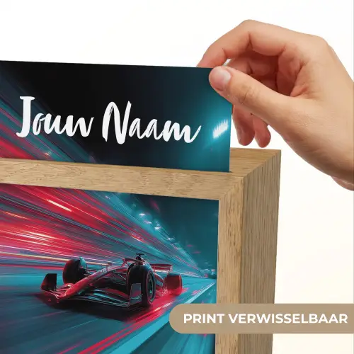 Formule 1 - Raceauto - Rood - Neonverlichting Light Box met kabel (Kinderlampje) klein -USP_websiteprintNL