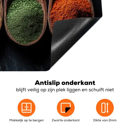 Houten - Lepels - Specerijen - Kruiden Inductie beschermer vinyl 3mm klein -zzzzzzz-td-onderkant