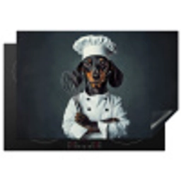 Hond - Garde - Kok Inductie beschermer vinyl 3mm klein -3d