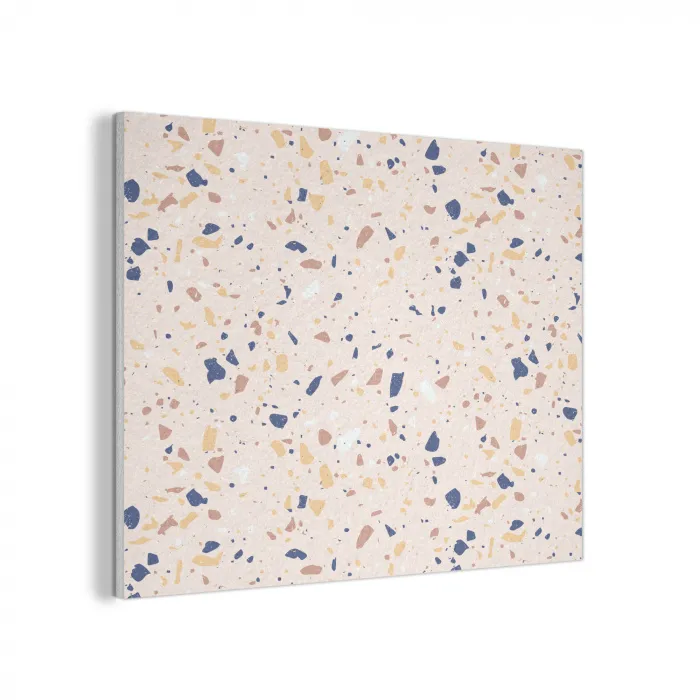Terrazzo -  Patroon - Kleurrijk - Indigo PET vilt klein 837 -3d