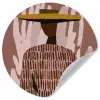 Abstract - Figuur - Illustratie - Hoed Wandcirkel behangsticker klein -3d