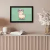 Alpaca - Groen - Bloemendiadeem fotolijst zwart zonder passe partout klein -sfeer5