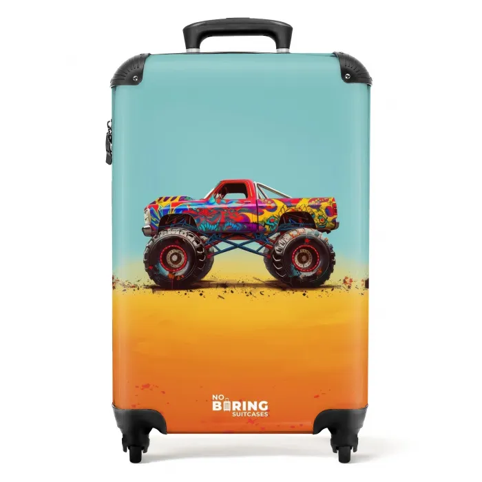 Monstertruck met Graffiti Print in het Zand Koffer - NBS - Handbagage middel -productfoto_recht