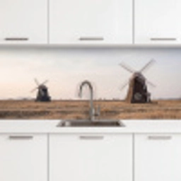 Windmolens - Landschap - Veld keuken achterwand 2 middel -3d
