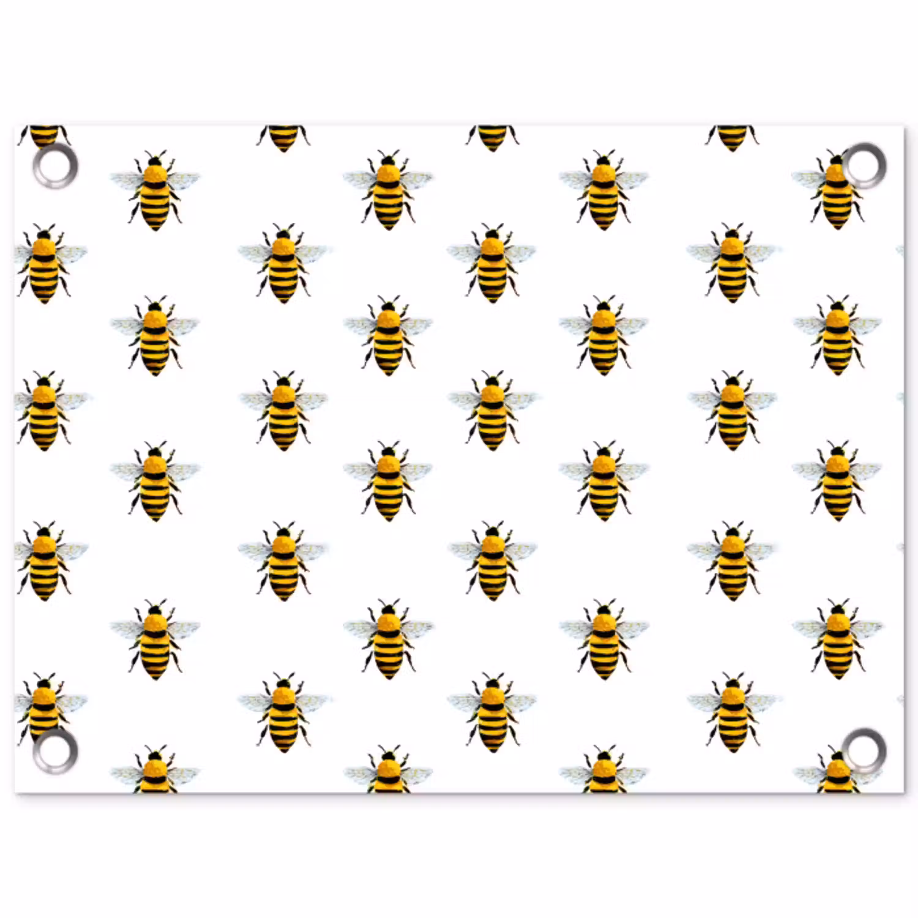 Bijen - Tijdloos - Wit tuinposter los doek klein 239 -3d